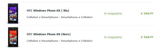 HTC 8X su expansys