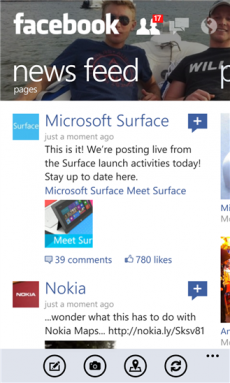 Facebook app per Windows Phone 8