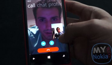 Esempio di video chiamata in HD con Skype per WP8 con uso della fotocamera posteriore