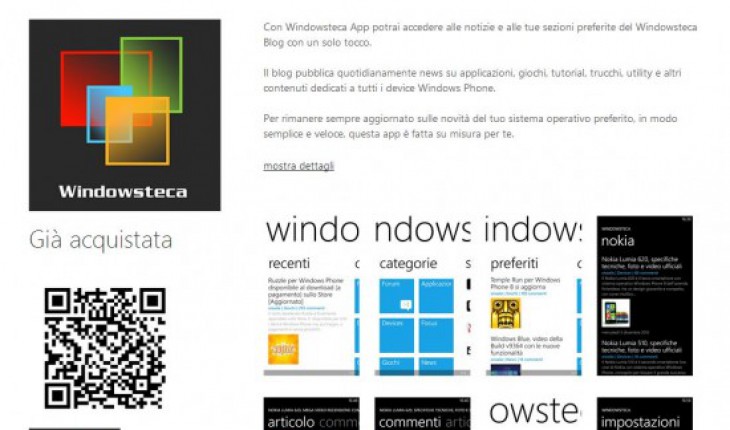 Un estensione di Chrome per PC aggiunge i QR Code alle pagine delle app del Windows Phone Store