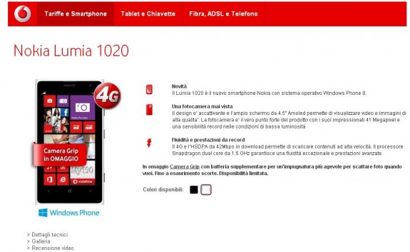 Nokia Lumia 1020 Vodafone