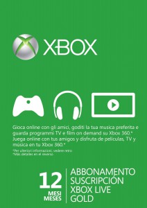 Xbox Live Gold da 12 mesi