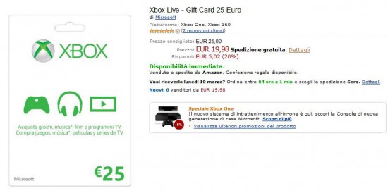 Xbox Live - Gift Card