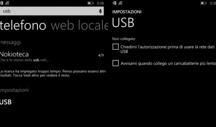 Windows Phone 8.1, scovate due impostazioni nascoste legate alle connessioni USB