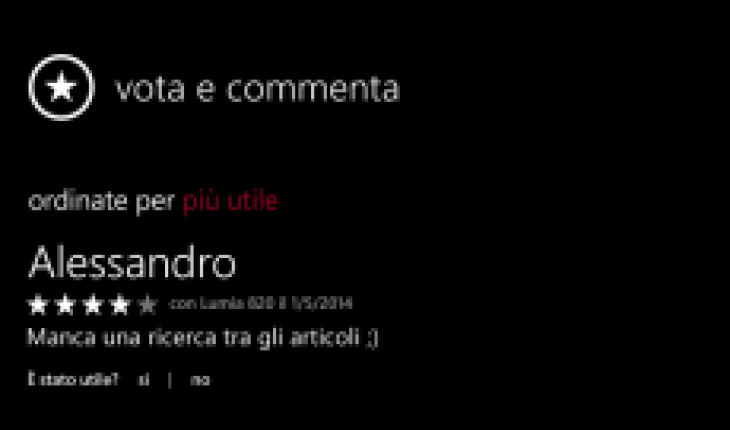 Altre utili novità implementate nello Store di Windows Phone 8.1