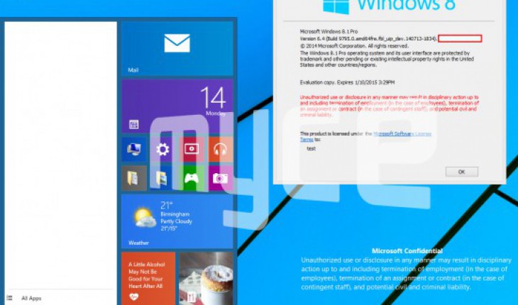 Windows 9, due screenshot confermano il ritorno del tasto Start e la possibilità di avviare le app Modern su Desktop