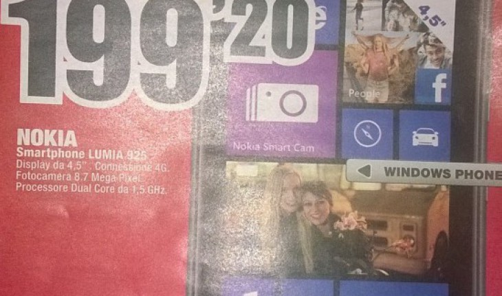 Nokia Lumia 925 a 199 Euro da MediaWorld e Nokia Lumia 630 a 109 Euro da Il Gigante