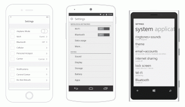 Menu Impostazioni, chi ce l’ha più lungo tra i 3 più diffusi OS per device mobili?