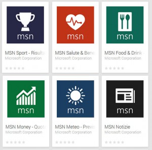 MSN Apps su Google Play Store