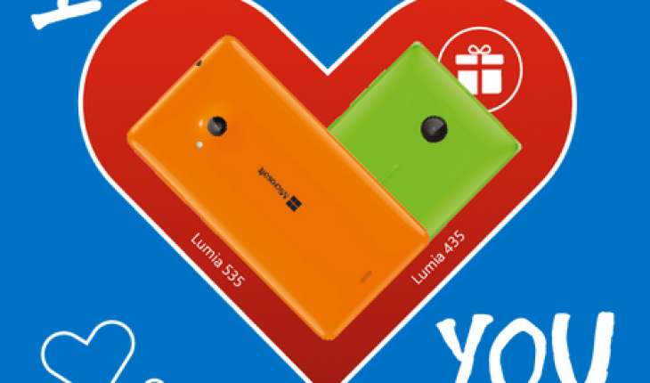 Promemoria: acquista un Lumia 535 entro il 15 febbraio e ricevi il nuovo Lumia 435 in omaggio