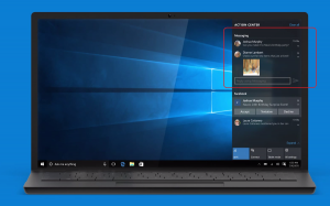 Windows 10 - integrazione Messaggi nell'Action Centre