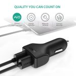 AUKEY caricabatteria per auto con 2 porte USB e tecnologia AiPower