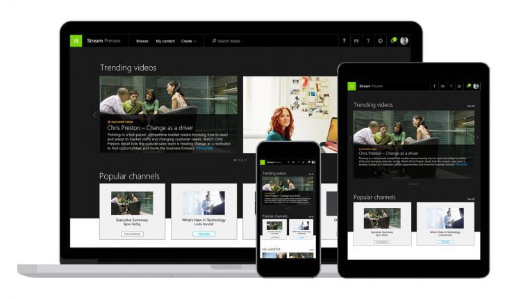 Microsoft annuncia Stream, il nuovo servizio di condivisione video dedicato all’utenza business