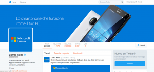 Microsoft Lumia su Twitter