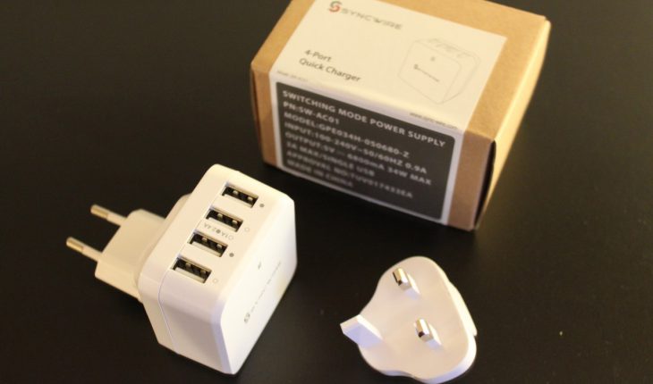 Mini Review di Syncwire Caricatore USB da viaggio con adattatore UK UE USA + cavi USB