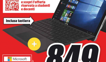 Offerta MediaWorld: Surface Pro 4 con Intel Core i5, SSD da 128 GB e 4 GB RAM + tastiera a 849 Euro