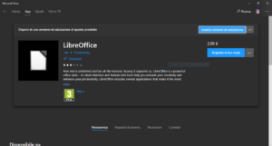 LibreOffice su MS Store