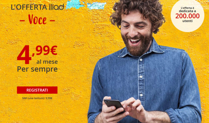 Iliad Voce è la nuova tariffa a 4,99 Euro pensata per chi usa il telefono solo per chiamate e SMS