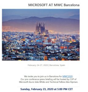 Microsoft - MWC 2020